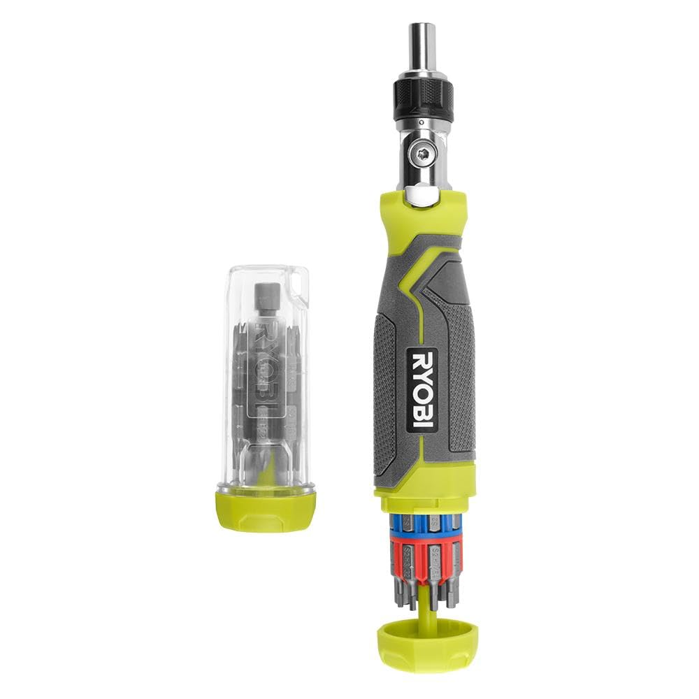 Ryobi IronWorks XL-35 drill bit set in case open for organized quick-task access.