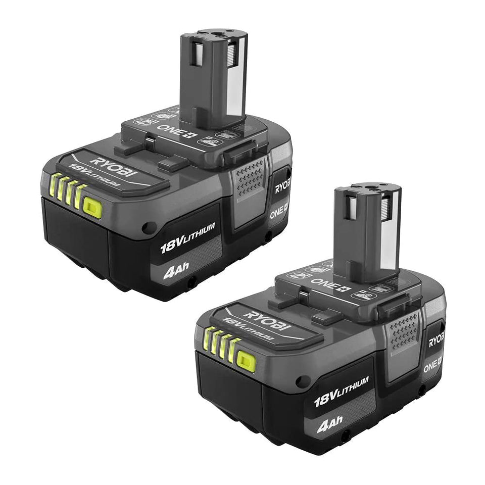 RYOBI One+ 18V 4.0Ah two-pack powers tools for continuous work.