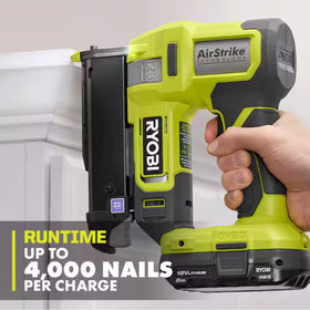 RYOBI ONEAND 18V AirStrike compact design enables tight spaces and precise pinning.