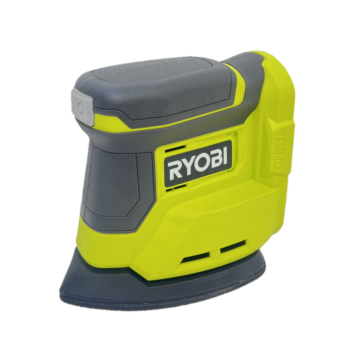 RYOBI ONEAND 18V cordless corner sander tool-only packaging demonstrates flexible setup.