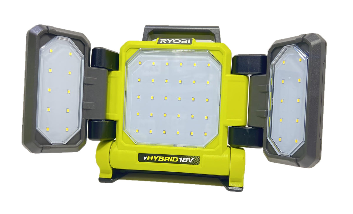 RYOBI ONEAND 18V panel light illuminated workspace for bright coverage