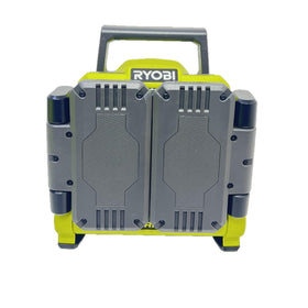 RYOBI ONEAND 18V panel light on jobsite setup for bright coverage