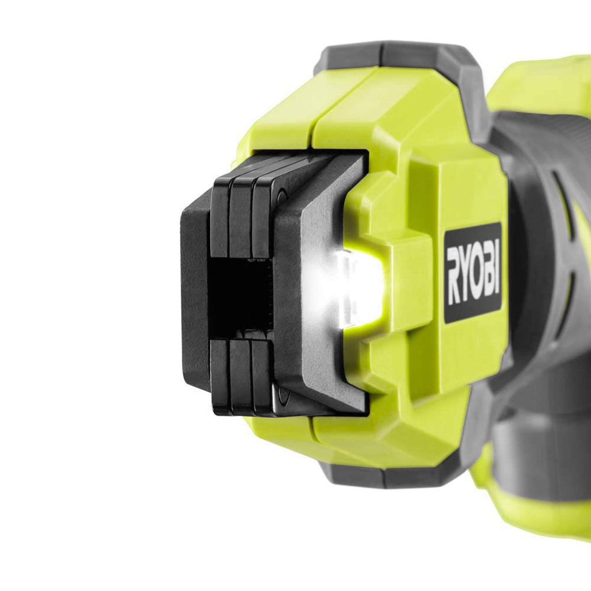 RYOBI ONE+ 18V PEX tubing clamp tool in use demonstrating quick clamping action
