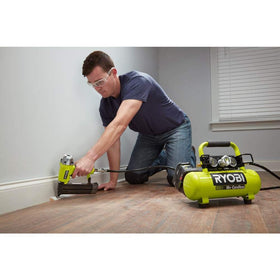 RYOBI ONEAND compact horizontal tank fits tight spaces