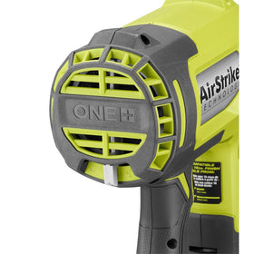 RYOBI ONE+ 18V AirStrike Nailer sinks up to 2-1/2 inch nails.