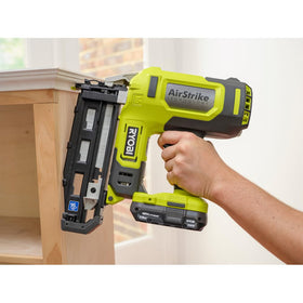 RYOBI ONE+ 18V AirStrike Nailer supports baseboards and crown molding.
