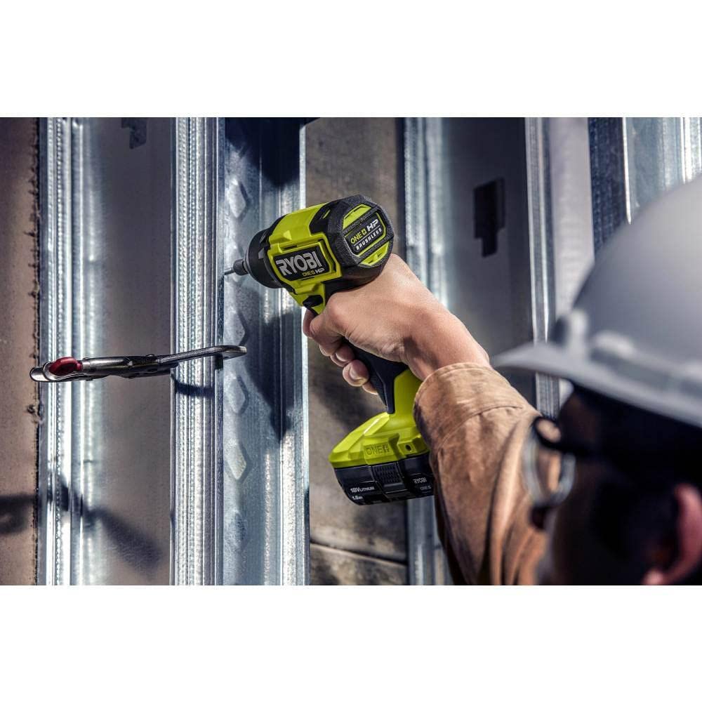 RYOBI ONE+ 18V battery packaging highlights brand and product details.