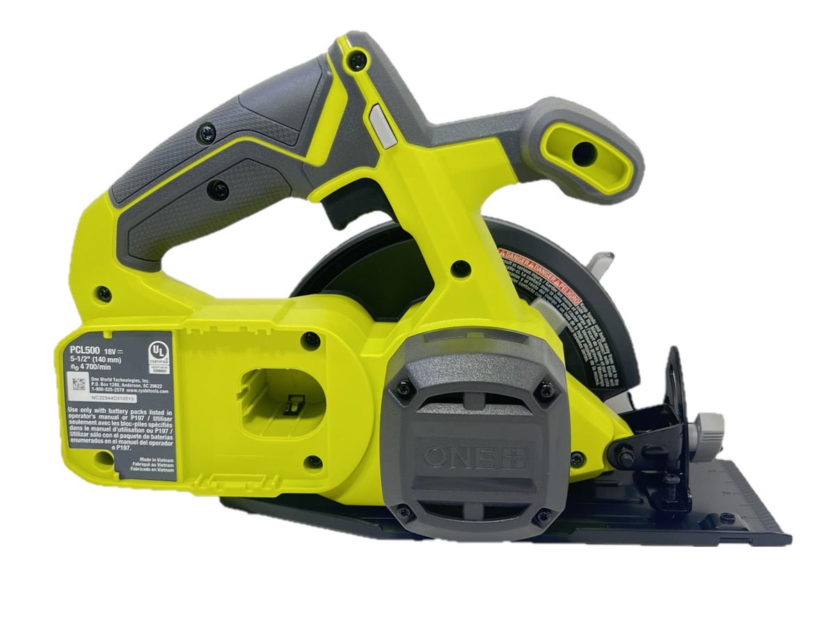 RYOBI ONE+ 18V cordless circular saw easy base adjustment for accurate starts