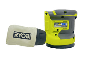 RYOBI ONE+ 5in sander Velcro pad enables quick sandpaper changes.