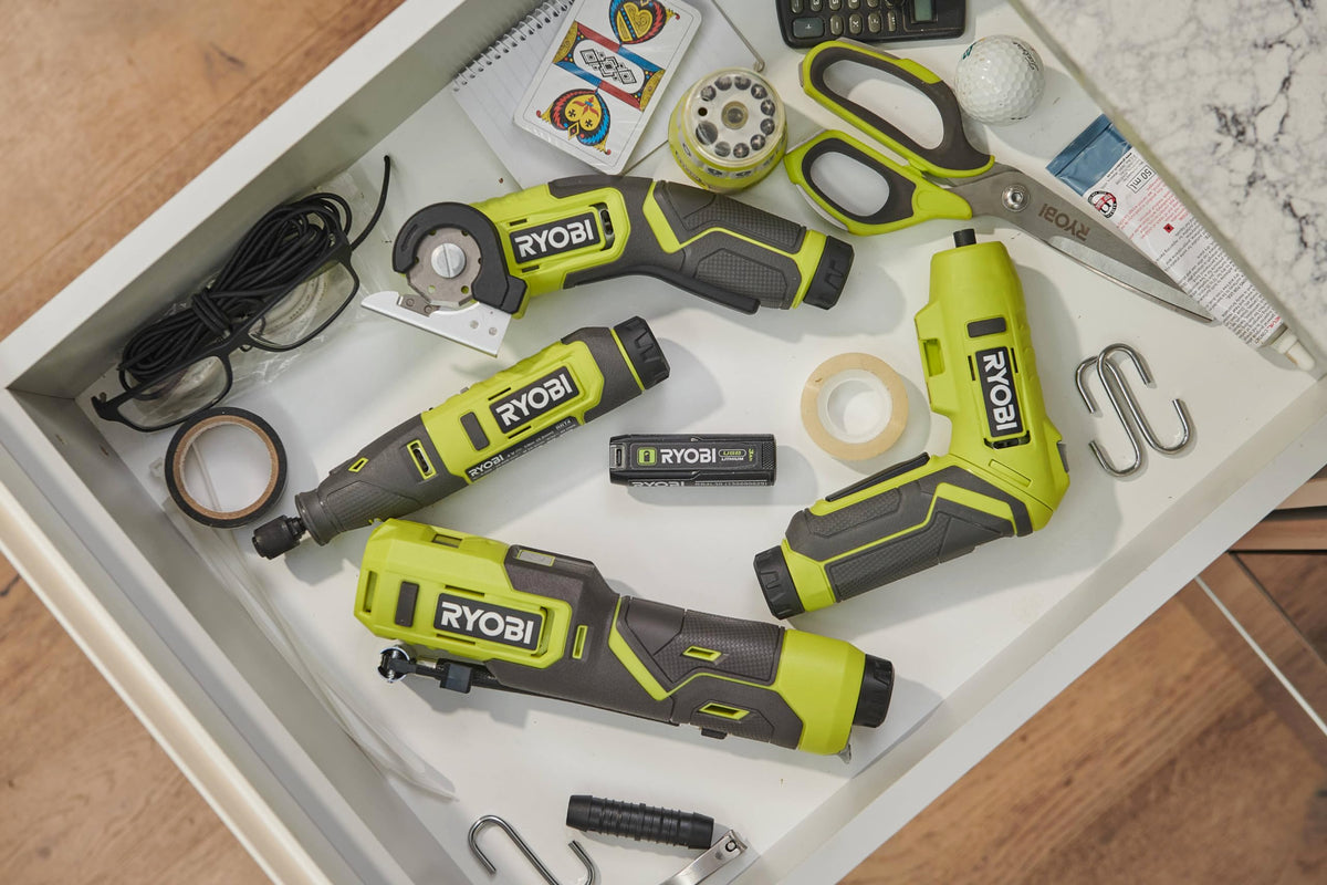 5Nm torque aids precise driving with Ryobi pivot screwdriver