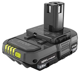 Ryobi 18V 1.5Ah battery packaging and label indicating OEM PBP002