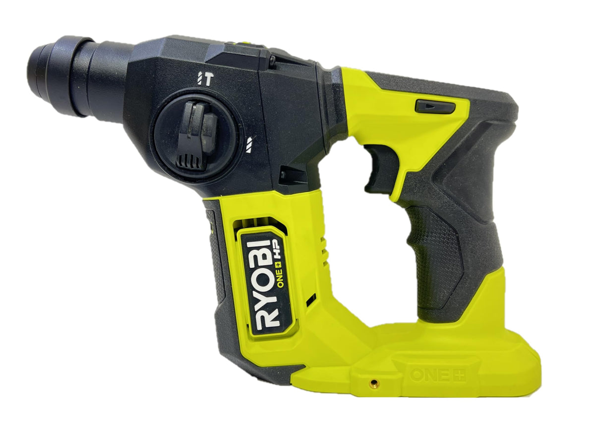 RYOBI ONE+ HP 18V brushless rotary hammer in action drilling masonry safely