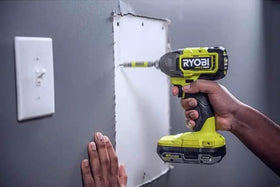 RYOBI ONE+ HP 18V LED work light improves visibility.