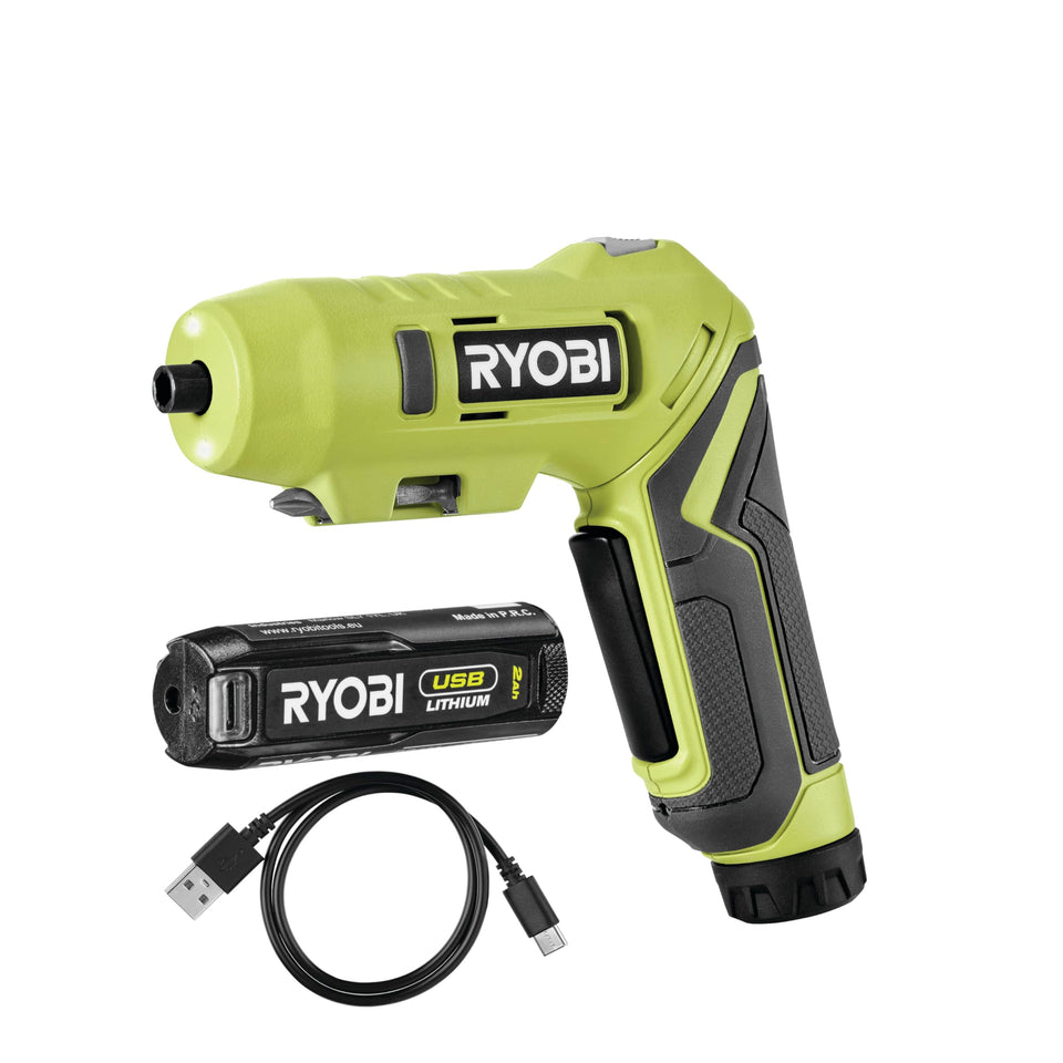 Ryobi ONE+ pivoting screwdriver with angled handle for tight spaces