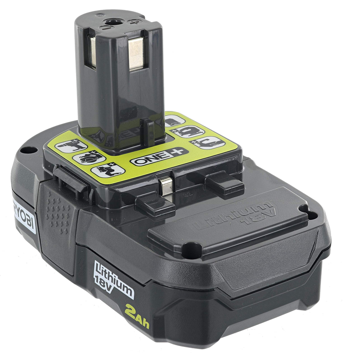 RYOBI P190 in use with tool, enabling instant power delivery.