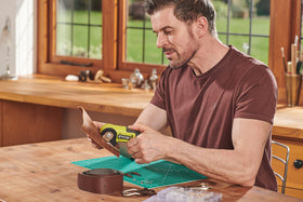 RYOBI RCT4-120G self-sharpening blade close-up for consistent cuts.
