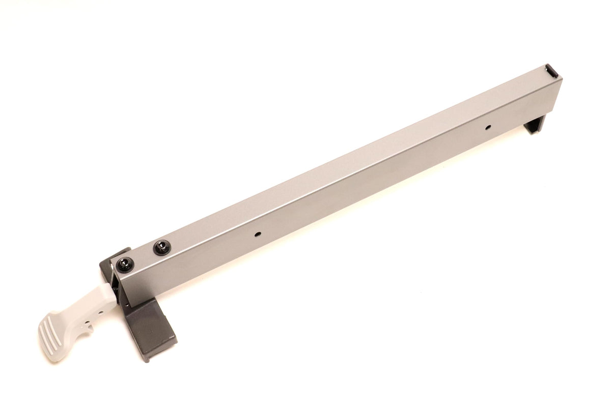 Ryobi RTS10G rip fence assembly showing precise alignment for accurate cuts