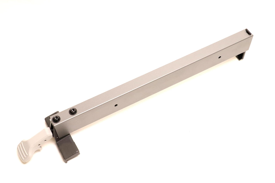 Ryobi RTS10G rip fence assembly showing precise alignment for accurate cuts