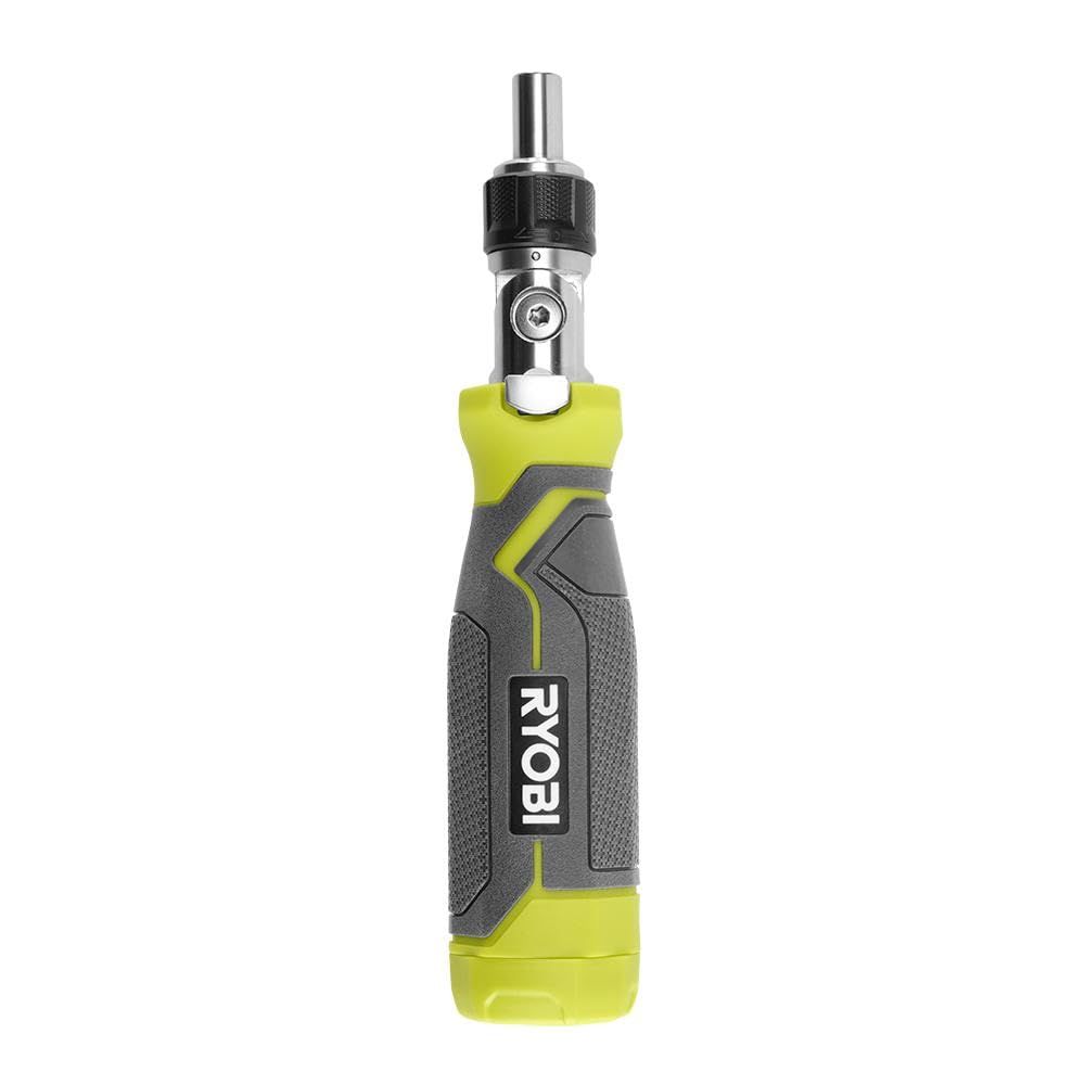 Ryobi T-handle driver with magnetic tips improves control during fastening.
