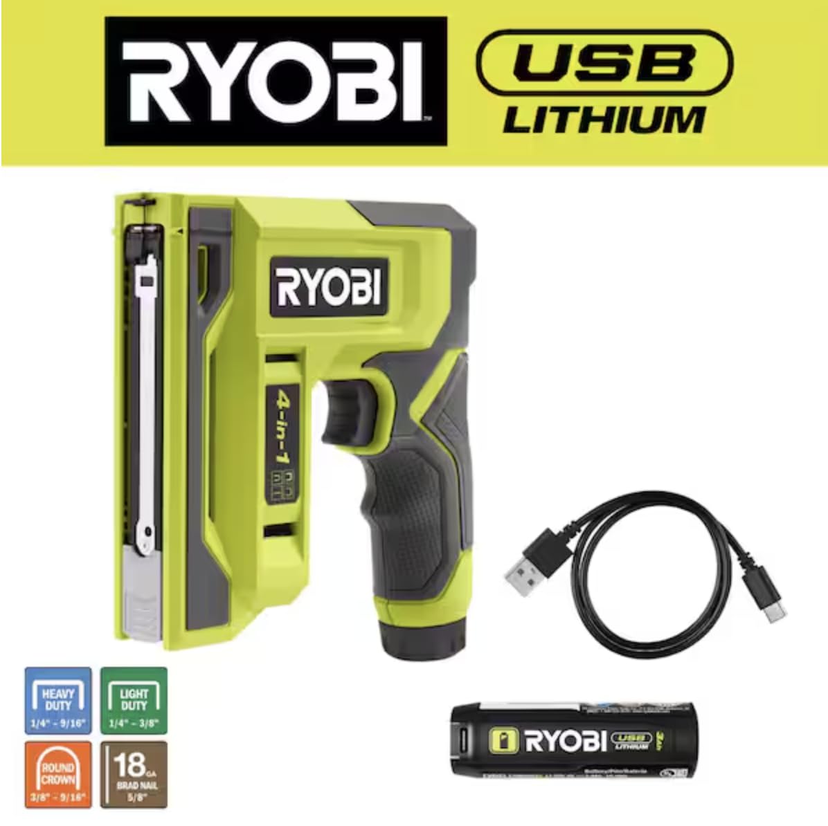 Includes battery and charger for on-site versatility with RYOBI 4-in-1 kit
