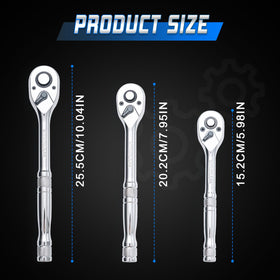 Ryrura ratchet wrench set 1/2 inch drive head with strong leverage