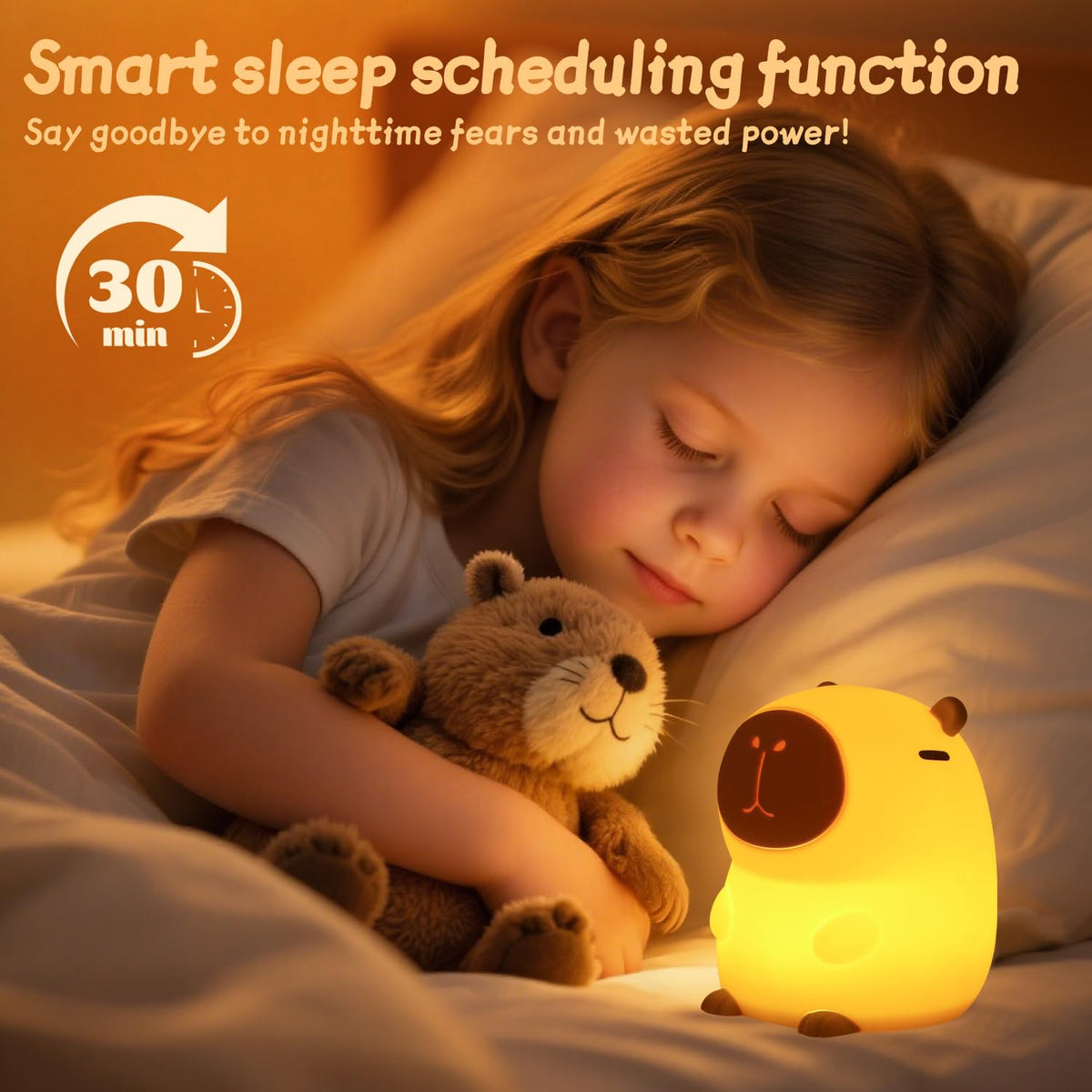 Rytinazzz Capybara Night Light lasts up to 50 hours.