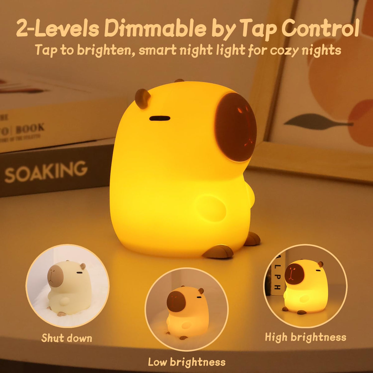 Rytinazzz Squishy Capybara Friend offers tactile comfort and soft glow.