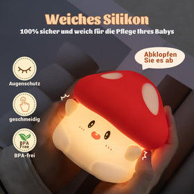 Rytinazzz Hug Mushroom Night Light doubles as a squishy sensory toy.
