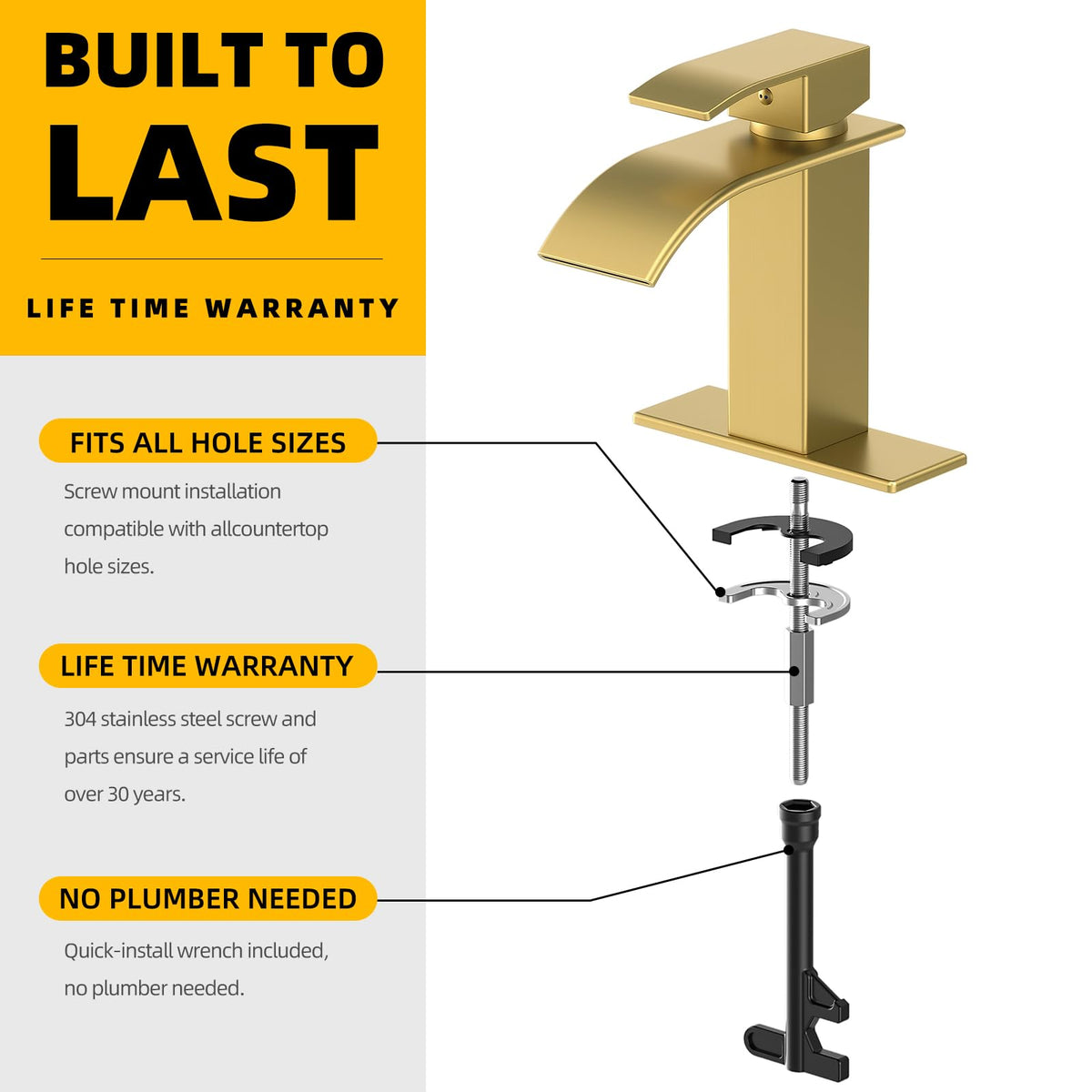 Ryuwanku brushed gold finish resists corrosion and scratches, lasting shine.