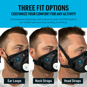 RZ Mask RZM3 3-strap system offers flexible fit for work, travel, and active tasks