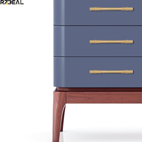 Brushed gold finish on RZDEAL pull suits bathroom cabinets beautifully.