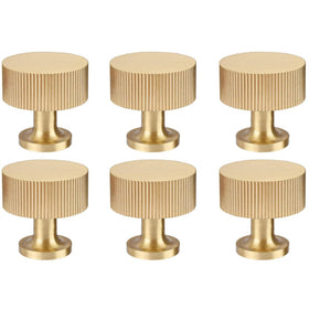 RZDEAL brushed brass knob close-up highlighting durable solid brass construction for premium furniture.