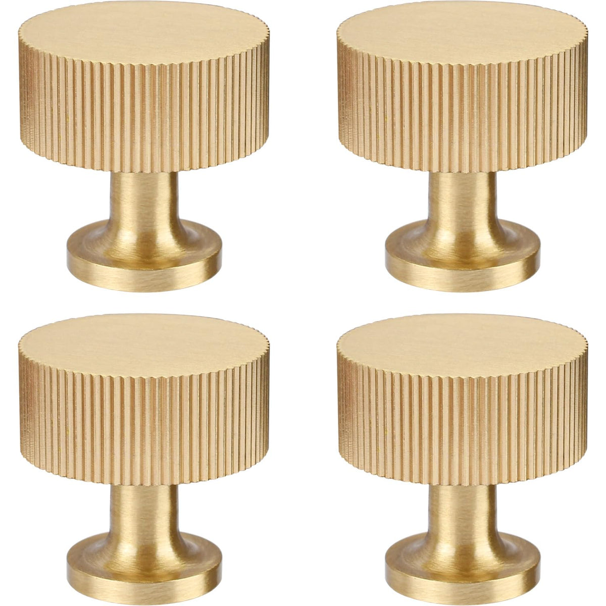 RZDEAL brass knob closeup in brushed gold highlights premium finish
