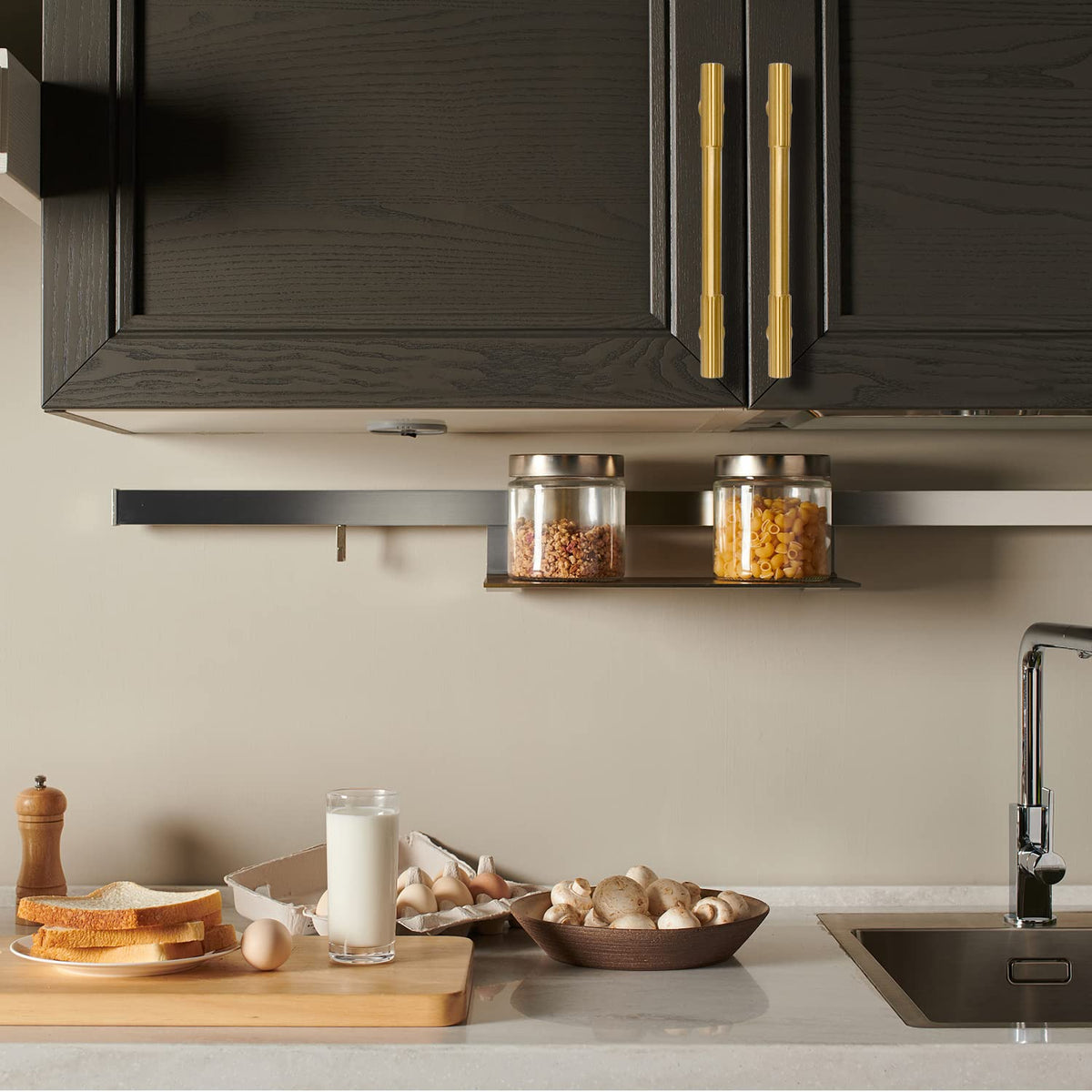 RZDEAL solid brass handle provides durable hardware for heavy drawers.