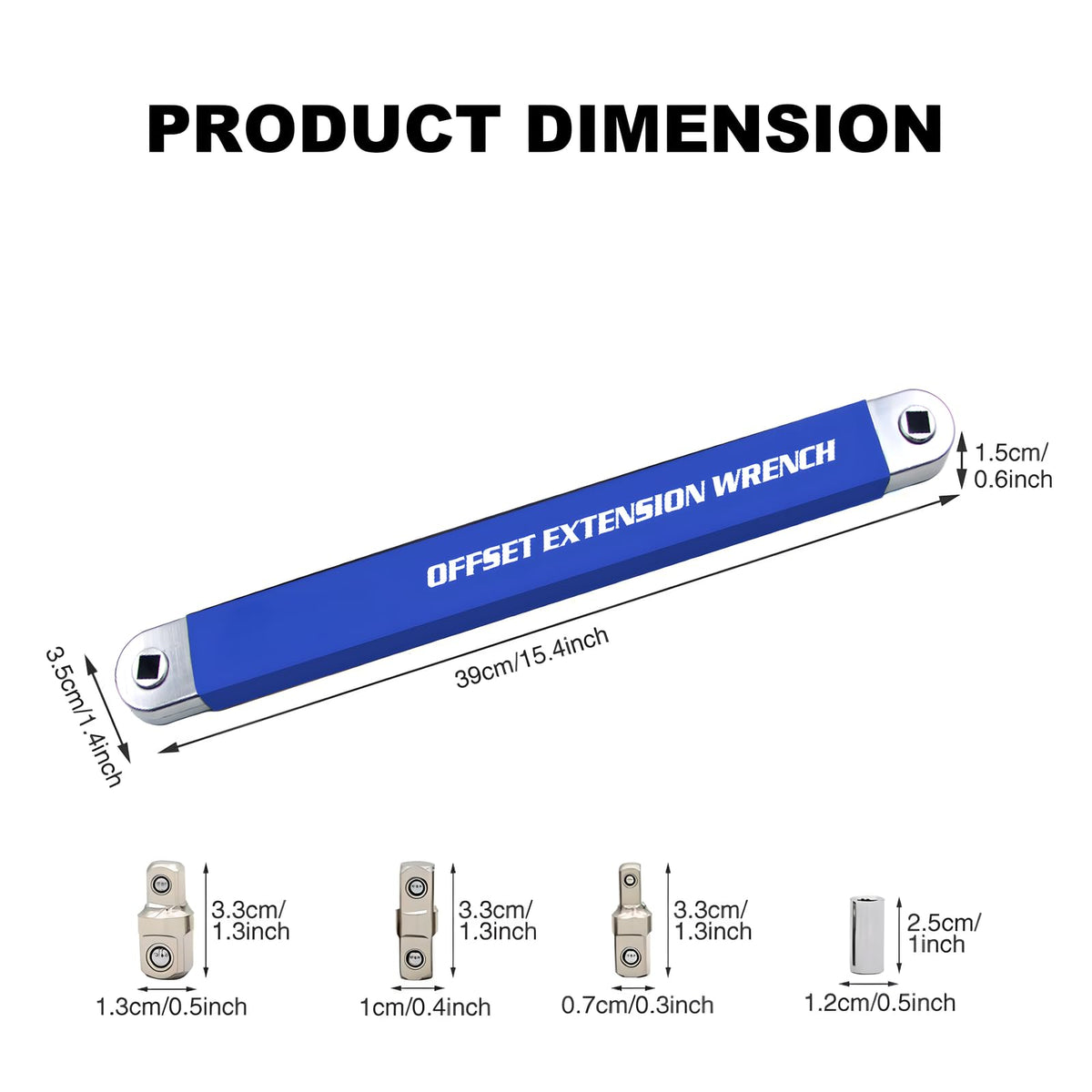 RZKNIP offset extension wrench at 15 inches length enables easy access.