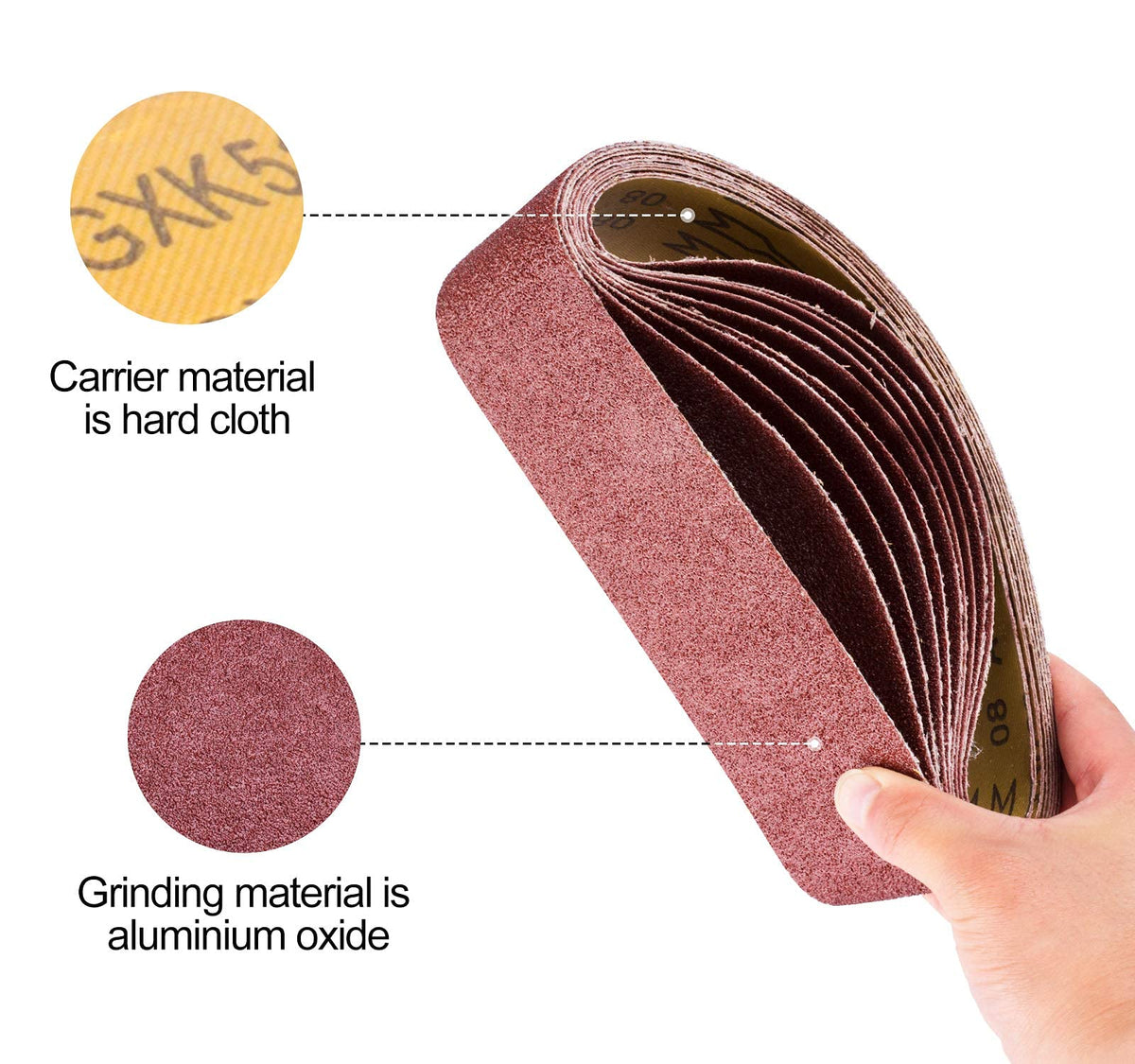 S SATC 120 grit belt balances removal and finish on metal or plastic