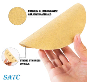 S SATC adhesive back sanding disc enables quick, slip-free changes.