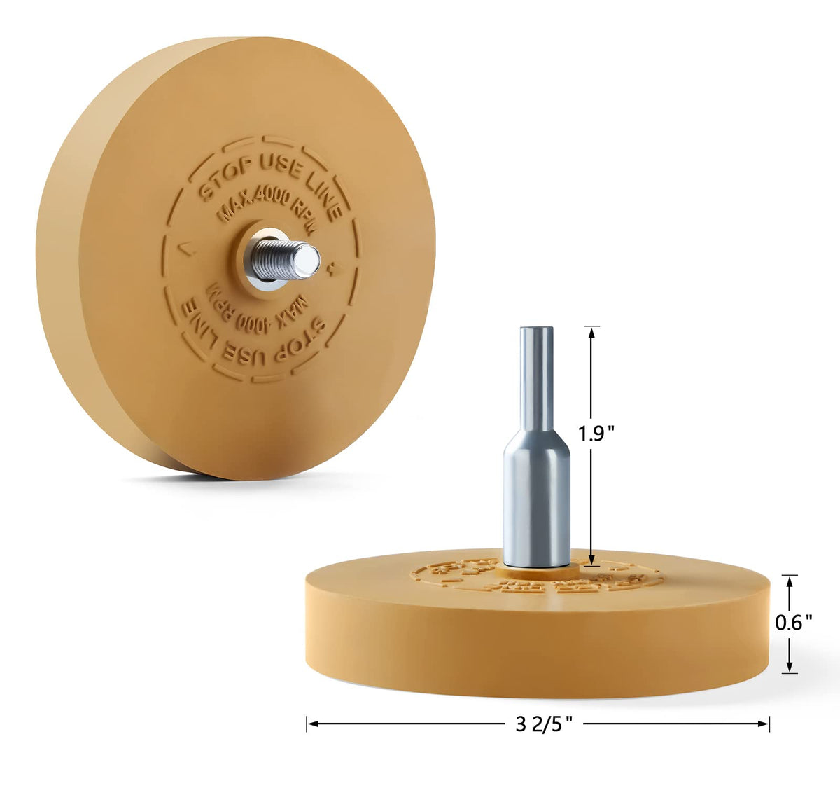 S SATC eraser wheel helps pinstripe removal with minimal effort.