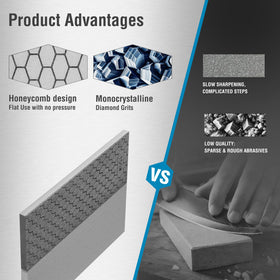 S SATC monocrystalline diamond plate for durable, long-lasting sharpening without flattening.