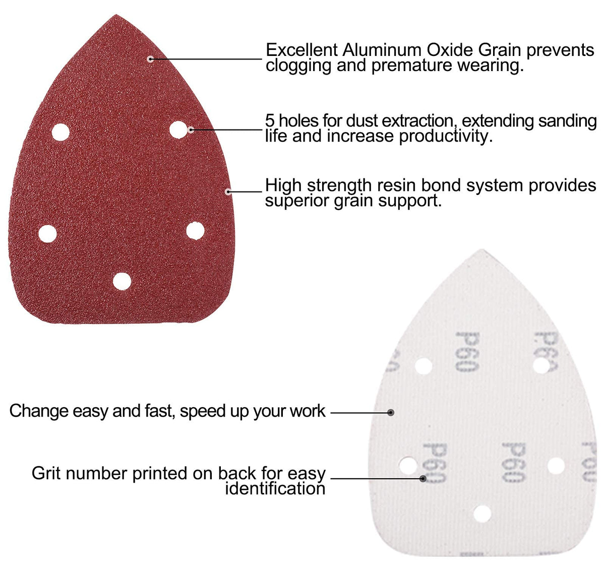 S SATC 120-grit pad for fine smoothing on plastics and wood