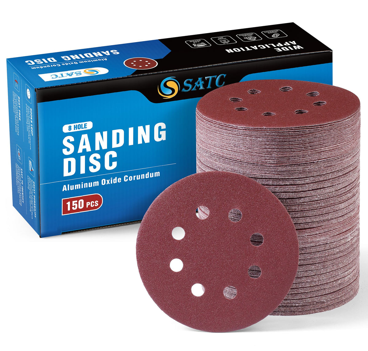 S SATC round sanding discs set of 150 pieces for diverse projects