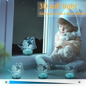 S SUNINESS remote-control LED night light offers 360° rotation and color options.