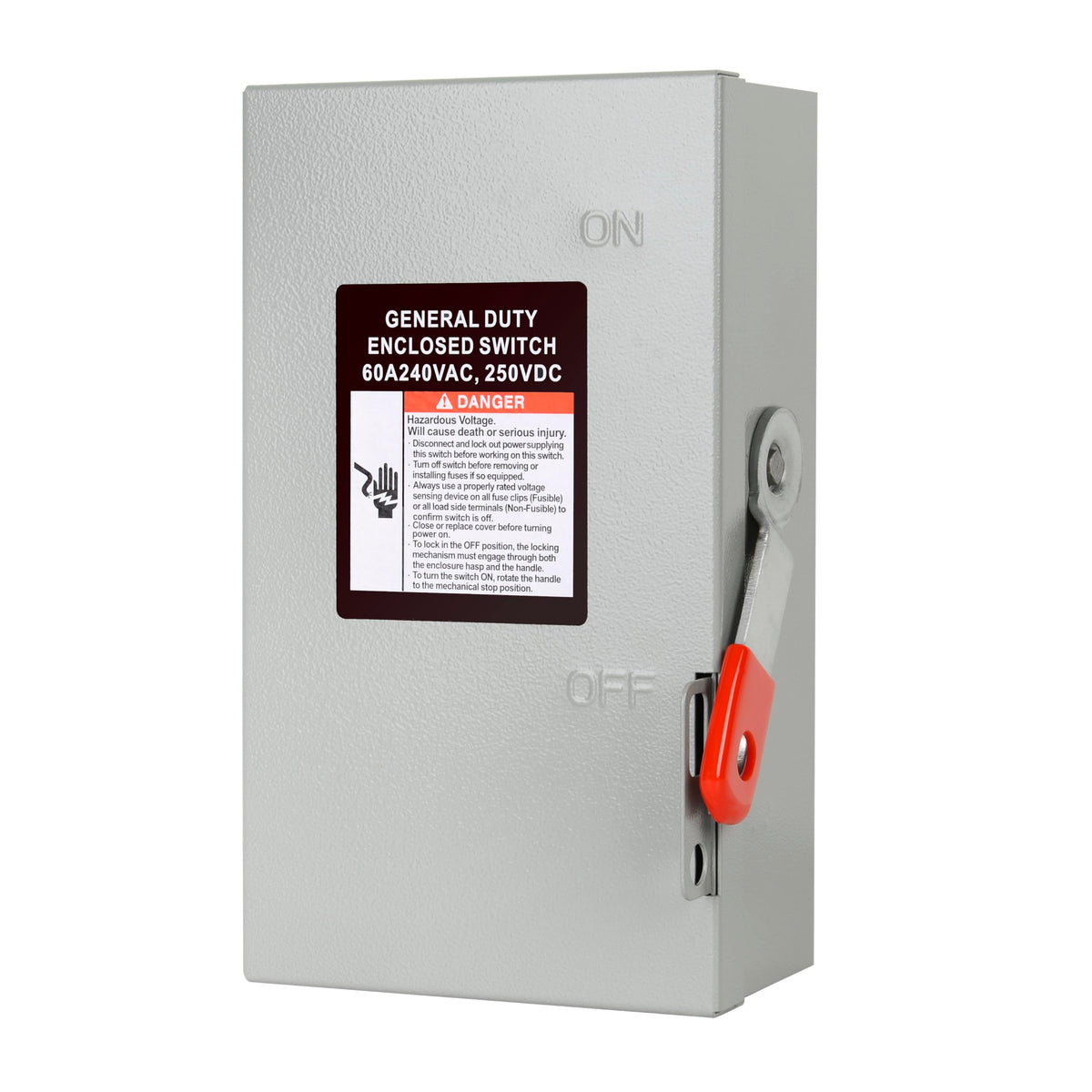 S7 2P 60A outdoor safety switch exterior view for rugged installations.