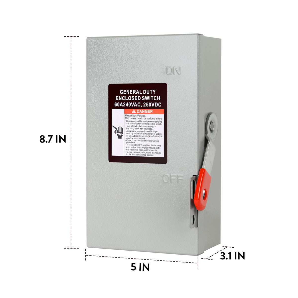 S7 padlocking handle and door feature for secure maintenance access.