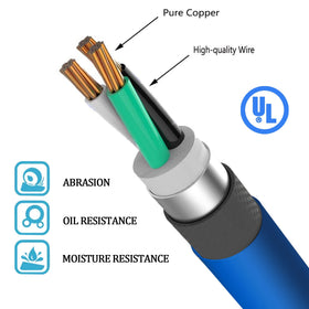 S7 lighted molded plug enhances visibility and safety during use.