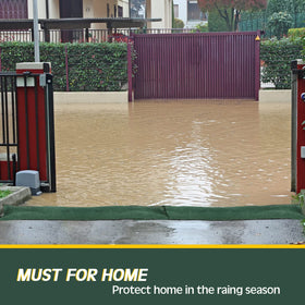 Sabary water barrier expanded to 3-4 inches provides flood containment at basements