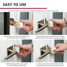 SABRE lock used in Airbnb or dorm to boost portable security.