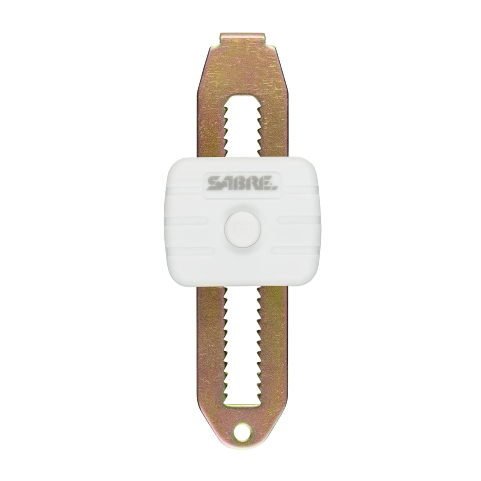 SABRE Compact Travel Door Lock in a bag, ready for hotel stays.