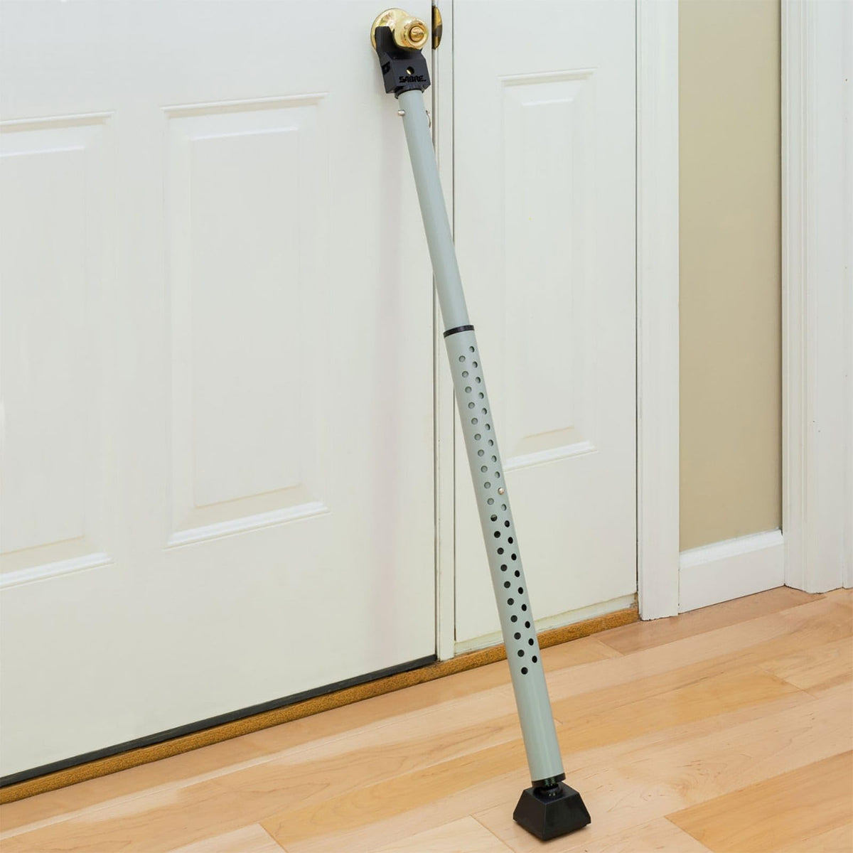 SABRE hinged door length adjustment fits standard doors securely.