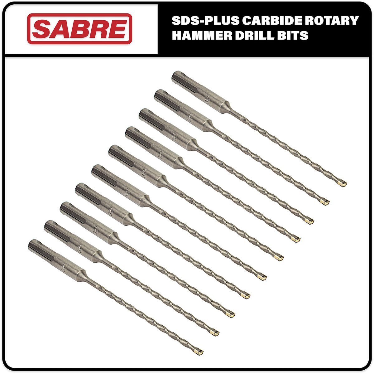 Sabre Tools 5/32in 6in masonry drill bit ready for concrete projects.